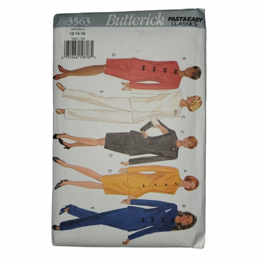 Butterick Sewing Pattern 3563 Vintage Uncut - Picture 1 of 4